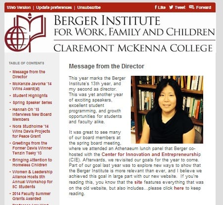 Berger Institute Newsletter